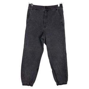 EXPRESS Grey Super High Rise Denim Jean Joggers